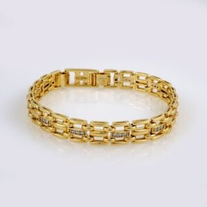 Bracelets Woman/ Manillas Mujer/  14K Real Color/  Zircon Stone// B403