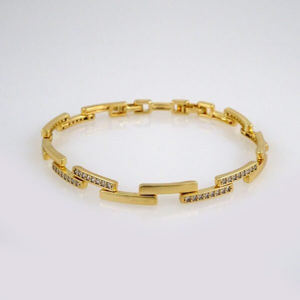Bracelets Woman/ Manillas Mujer/  14K Real Color/  Zircon Stone// B404