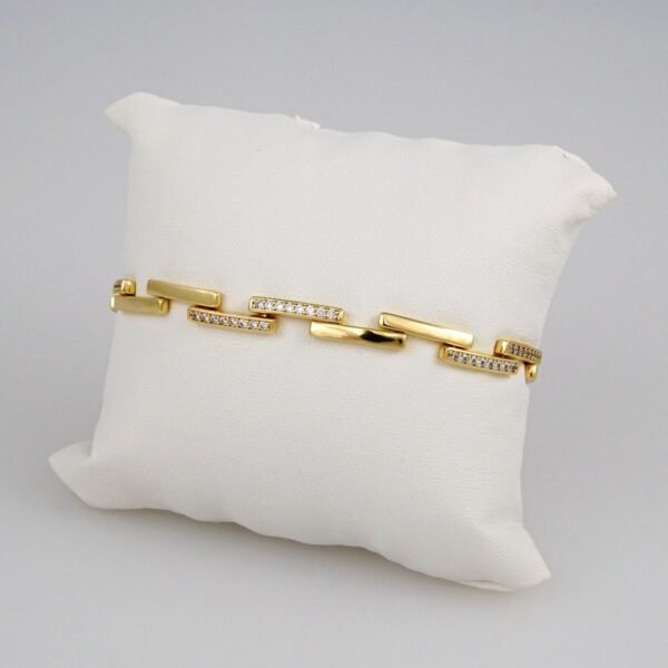 Bracelets Woman/ Manillas Mujer/  14K Real Color/  Zircon Stone// B404 - Image 2