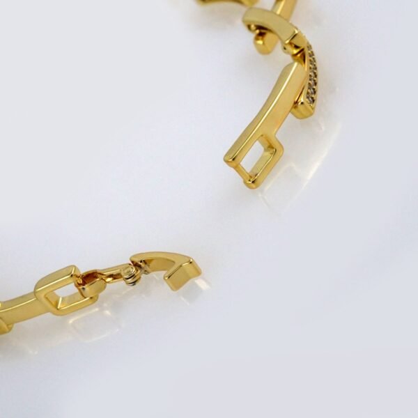 Bracelets Woman/ Manillas Mujer/  14K Real Color/  Zircon Stone// B404 - Image 3