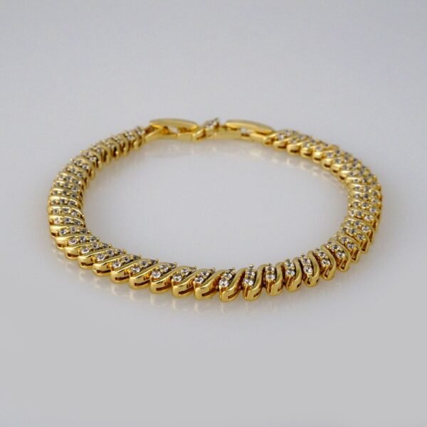 Bracelets Woman/ Manillas Mujer/ 14K Real Color/Zircon Stone// B407