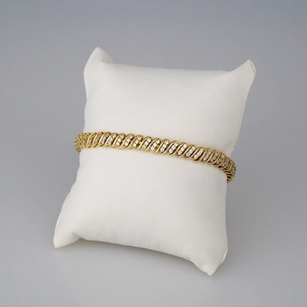 Bracelets Woman/ Manillas Mujer/ 14K Real Color/Zircon Stone// B407 - Image 2