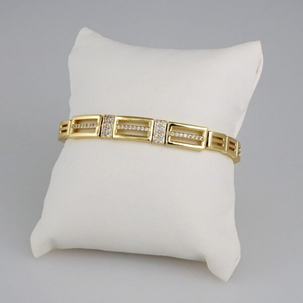 Bracelets Woman/ Manillas Mujer/  14K Real Color/  Zircon Stone// B427 - Image 2