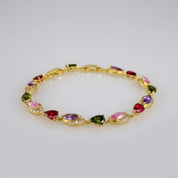 Bracelets Woman/ Manillas Mujer/  14K Real Color/  Zircon Stone// B428