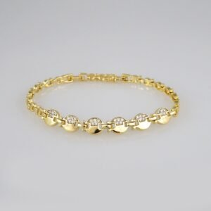 Bracelets Woman/ Manillas Mujer/  14K Real Color/  Zircon Stone// B429