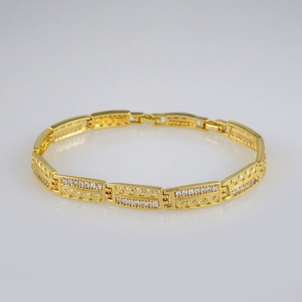 Bracelets Woman/ Manillas Mujer/  14K Real Color/  Zircon Stone// B430