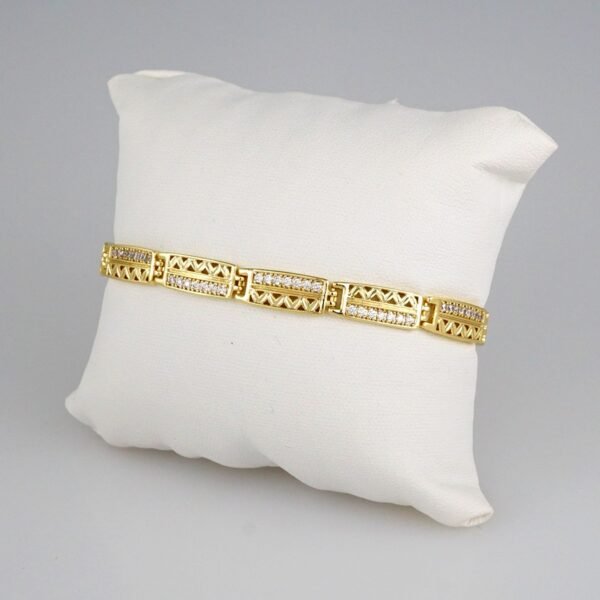Bracelets Woman/ Manillas Mujer/  14K Real Color/  Zircon Stone// B430 - Image 2