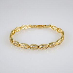 Bracelets Woman/ Manillas Mujer/  14K Real Color/  Zircon Stone// B431