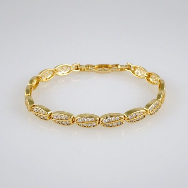Bracelets Woman/ Manillas Mujer/  14K Real Color/  Zircon Stone// B431