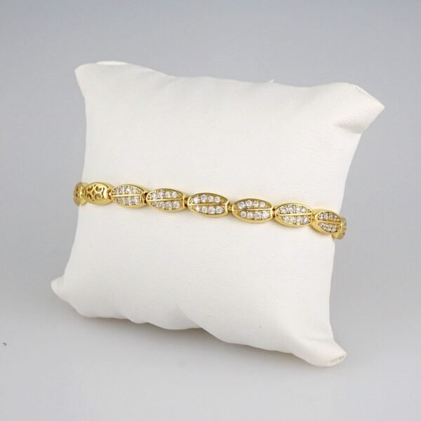 Bracelets Woman/ Manillas Mujer/  14K Real Color/  Zircon Stone// B431 - Image 2