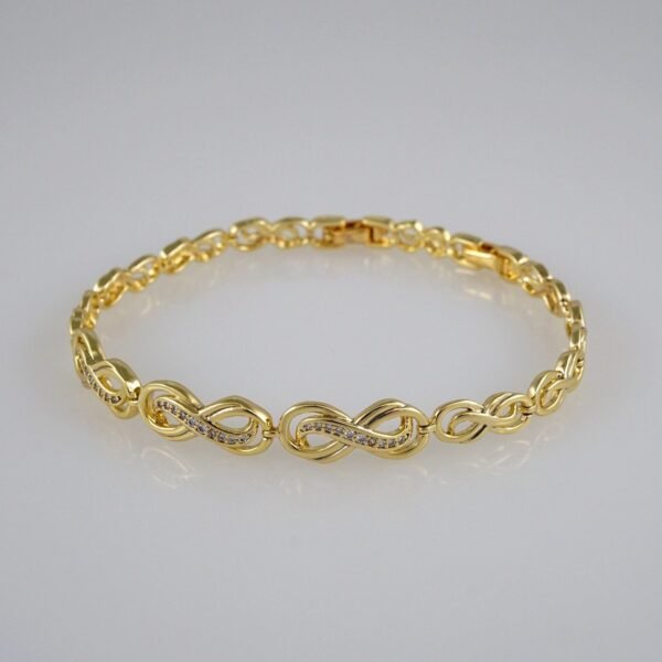 Bracelets Woman/ Manillas Mujer/ 14K Real Color/Zircon Stone// B432