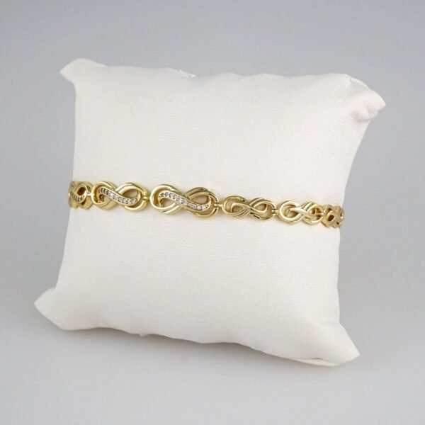 Bracelets Woman/ Manillas Mujer/ 14K Real Color/Zircon Stone// B432 - Image 2