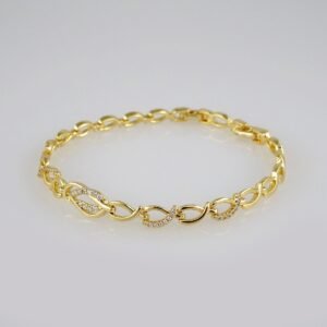 Bracelets Woman/ Manillas Mujer/  14K Real Color/  Zircon Stone// B437