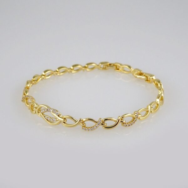 Bracelets Woman/ Manillas Mujer/  14K Real Color/  Zircon Stone// B437