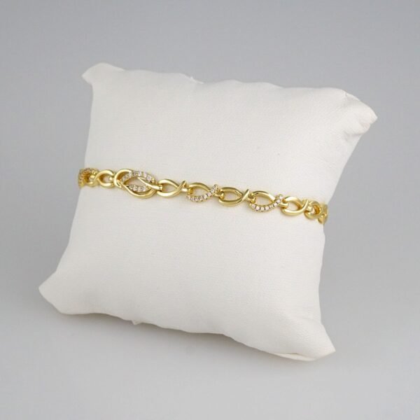 Bracelets Woman/ Manillas Mujer/  14K Real Color/  Zircon Stone// B437 - Image 2
