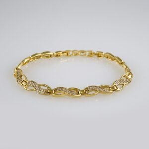 Bracelets Woman/ Pulseras Dama/ Zircon Stone/14K Real Color// B439