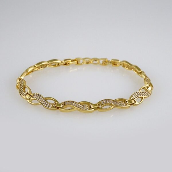 Bracelets Woman/ Pulseras Dama/ Zircon Stone/14K Real Color// B439