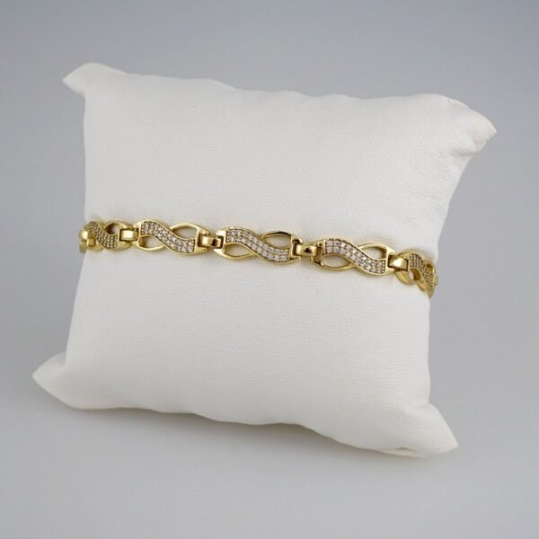 Bracelets Woman/ Pulseras Dama/ Zircon Stone/14K Real Color// B439 - Image 2
