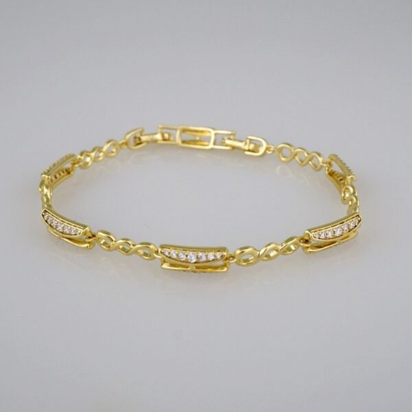 Women Bracelets/ Pulseras Dama/ Zircon Stone/14K Real Color// B493