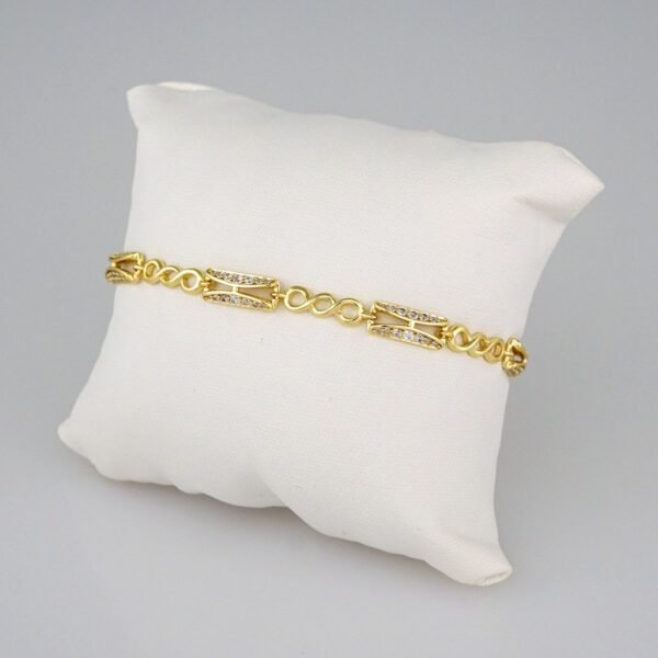 Women Bracelets/ Pulseras Dama/ Zircon Stone/14K Real Color// B493 - Image 2