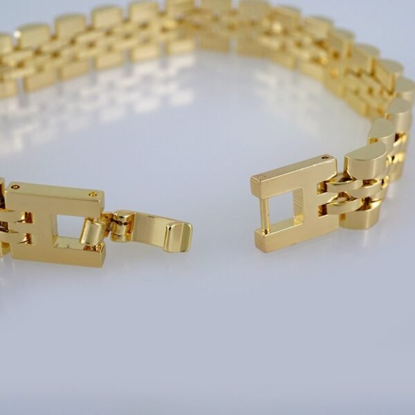 Women Bracelets/ Pulseras Dama/ Plain/14K Real Color// B496 - Image 3