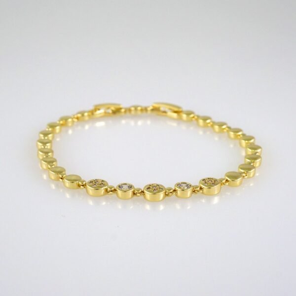 Women Bracelets/ Pulseras Dama/  Zircon Stone/ 14K Real Color// B521 - Image 2