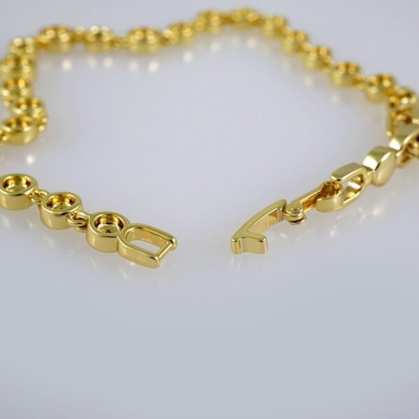 Women Bracelets/ Pulseras Dama/  Zircon Stone/ 14K Real Color// B521 - Image 3
