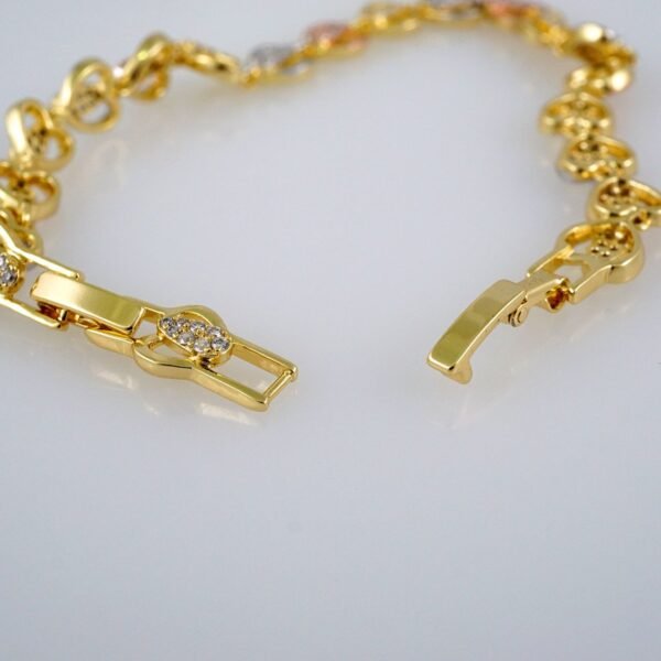 Women Bracelets/ Pulseras Dama/  Zircon Stone/ Three Tone// B527 - Image 3