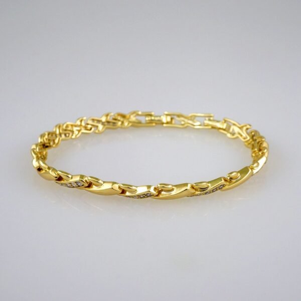 Women Bracelets/ Pulseras Dama/ Zircon Stone/14K Real Color// B529 - Image 2
