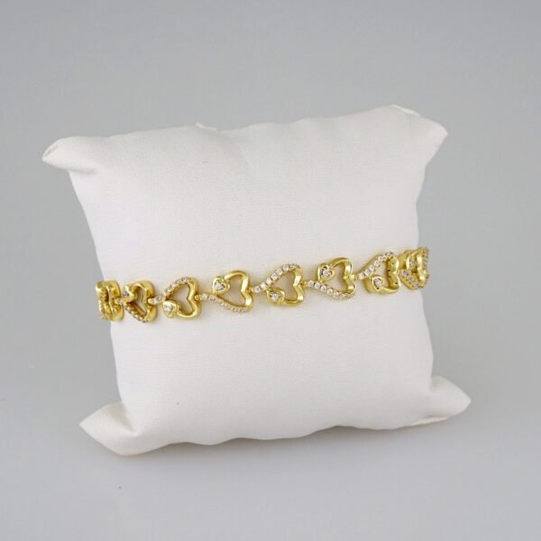 Women Bracelets/ Pulseras Dama/  Zircon Stone/ 14K Real Color// B536 - Image 2