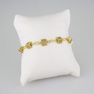 Women Bracelets/ Pulseras Dama/  Zircon Stone/ 14K Real Color// B541