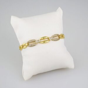 Women Bracelets/ Pulseras Dama/  Zircon Stone/ 14K Real Color// B542