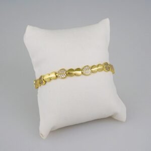 Women Bracelets/ Pulseras Dama/  Zircon Stone/ 14K Real Color// B547