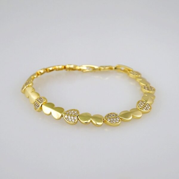 Women Bracelets/ Pulseras Dama/  Zircon Stone/ 14K Real Color// B547 - Image 2