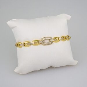 Women Bracelets/ Pulseras Dama/  Zircon Stone/ 14K Real Color// B550