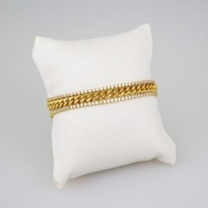 Women Bracelets/ Pulseras Dama/  Zircon Stone/ 14K Real Color// B553