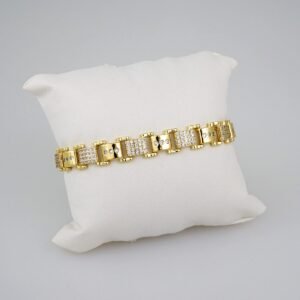 Women Bracelets/ Pulseras Dama/  Zircon Stone/ 14K Real Color// B554