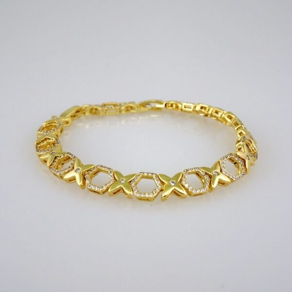 Women Bracelets/ Pulseras Dama/ Zircon Stone/14K Real Color// B558 - Image 2