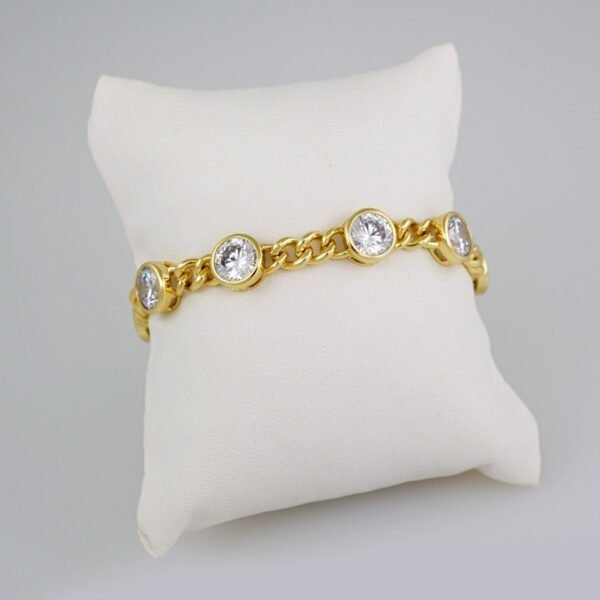 Women Bracelets/ Pulseras Dama/ Zircon Stone/14K Real Color// B605