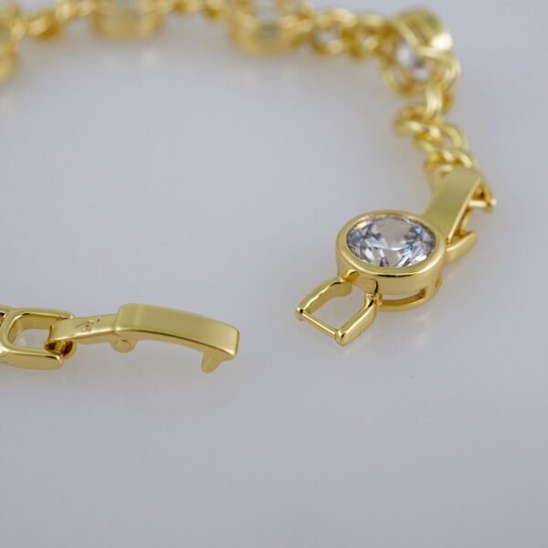 Women Bracelets/ Pulseras Dama/ Zircon Stone/14K Real Color// B605 - Image 3