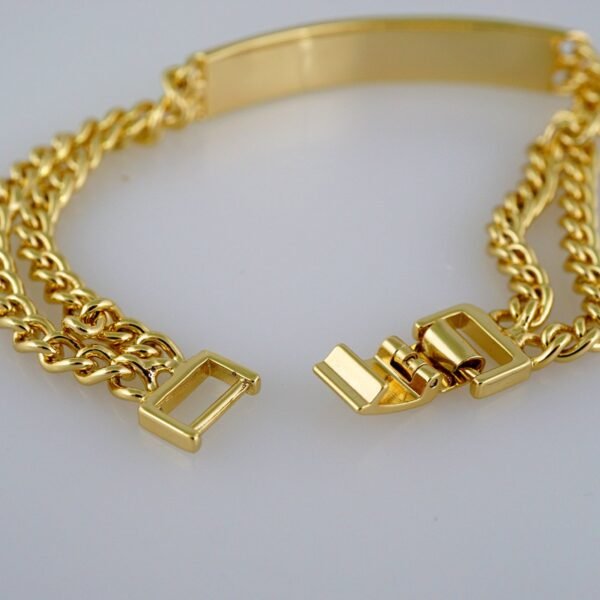 Women Bracelets/ Pulseras Dama/ Plain/14K Real Color// B687 - Image 3