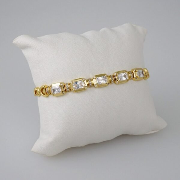Women Bracelets/ Pulseras Dama/ Zircon Stone/14K Real Color// B710