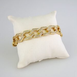 Bracelets / Manillas /  14K Real Color/  Zircon Stone// B767