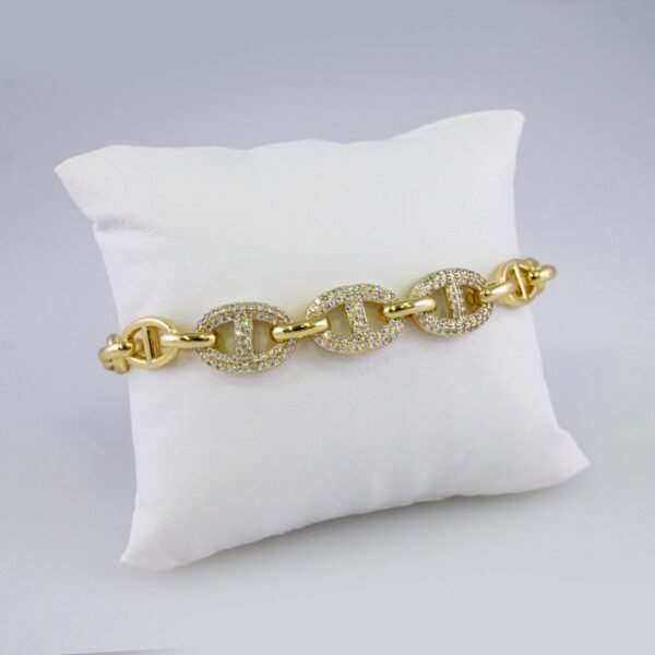 Women Bracelets/ Pulseras Dama/ Zircon Stone/14K Real Color// B855 - Image 2