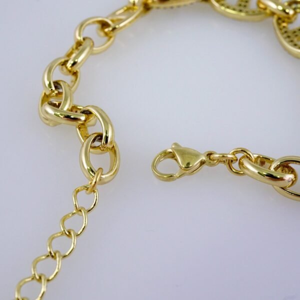Women Bracelets/ Pulseras Dama/ Zircon Stone/14K Real Color// B855 - Image 3