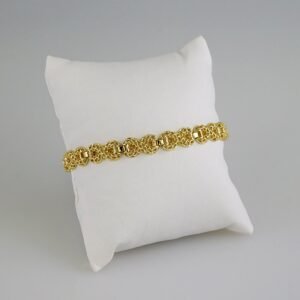 Women Bracelets/ Pulseras Dama/ Plain/14K Real Color// B859