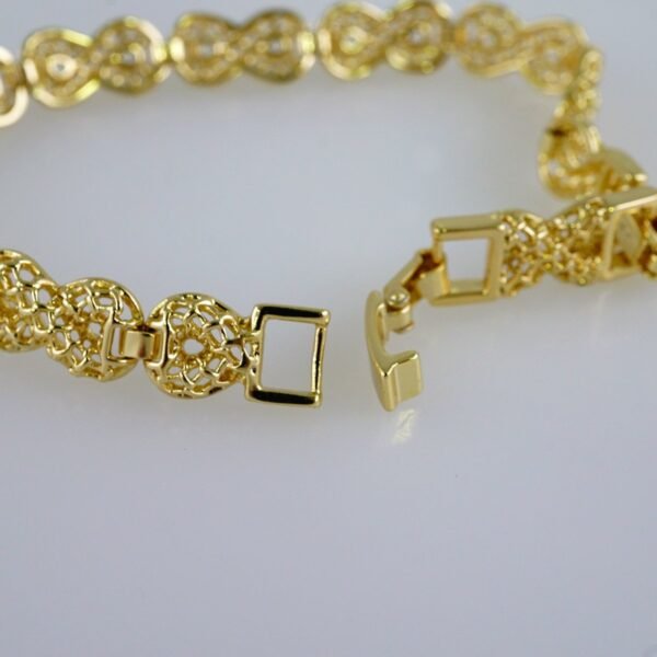 Women Bracelets/ Pulseras Dama/ Plain/14K Real Color// B859 - Image 3