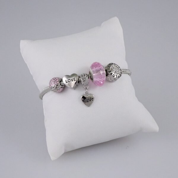 Women Bracelets/ Pulseras Dama/ Zircon Stone/  Silver Color/  Cable c/ diges// B887