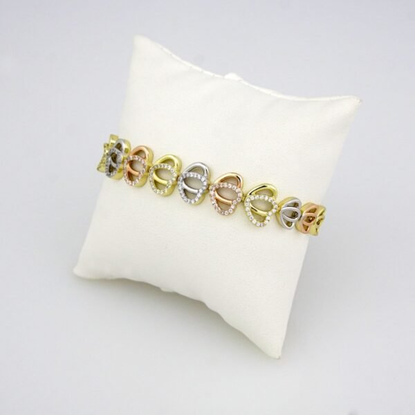 Bracelets Woman/ Manillas Mujer/ Zircon Stone/Three Tone/ 3 Colores/FREE SHIPPING OVER $50.00 DOLLAR PURCHASE///BB086