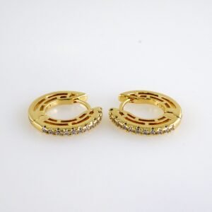 Women Earrings/ Aretes Dama/Zircon Stone/14k Real Color// E1005